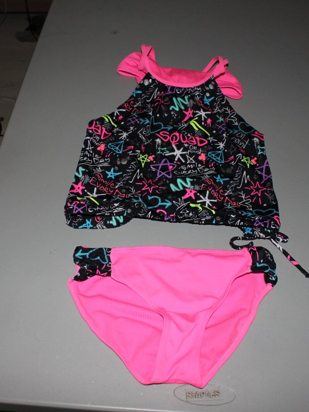 Multi Color 2 Pcs Justice Tankini Swimsuit Size 12